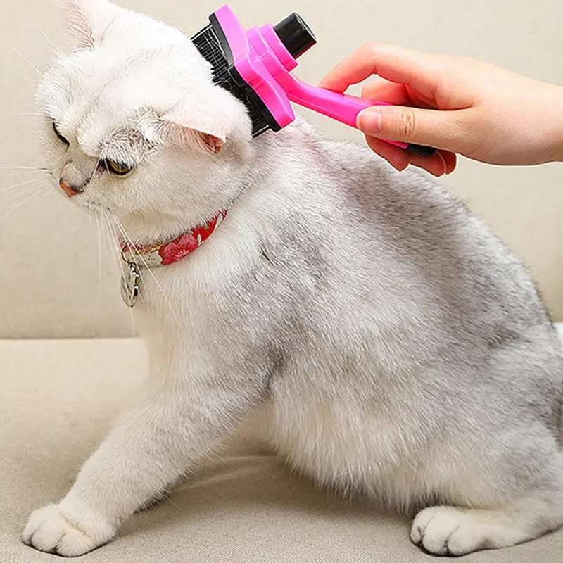 S5641 Sisir Hewan / Brush Grooming Press / Sikat Pembersih Bulu Rontok  / Sisir Bulu Kuncing Anjing Hewan Peliharaan 0
