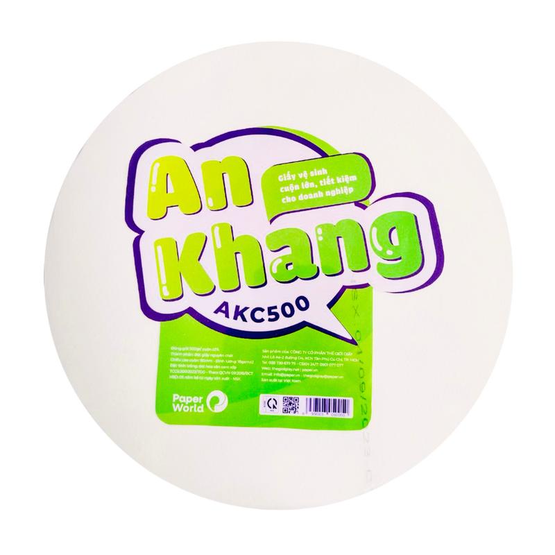 [Combo 10 cuộn] Giấy vệ sinh cuộn lớn 500gr tiết kiệm cho gia đình và toà nhà | AN KHANG AKC500 Thân thiện với môi trường Toilet - Thế Giới Giấy 7