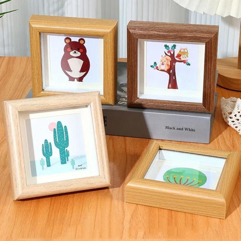 Product Introduction of Khung Ảnh Mini, 4inch, Đồ Trang Trí Để Bàn, Khung Vuông Mini Bằng Gỗ, Trưng Bày Tranh, Chủ Thẻ Ảnh, Thích Hợp Sử Dụng Trong Gia Đình, Hàng Mới Về 9