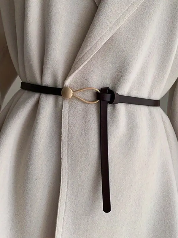 Women's Simple Style Plain Color Knot Belt with Knot Design, Adjustable Belt, Fashion Belt for Daily Clothing Decor, Trendy All-match Belt for Birthday Gift 4