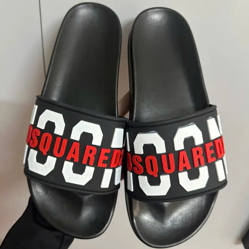Dép Nam Nữ Quai ngang DSQ I.con 2 Màu Hàng Hot Dép Lê Slipper Cao Su Đế Bằng Nhung DéP dép  icon  đế  cứng 2
