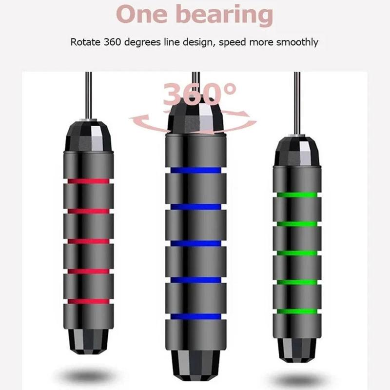 Product Introduction of Skipping Rope Fitness Physical Training Yoga Forged Skipping Bearing Wire Rope Rope Skipping P2V7 38