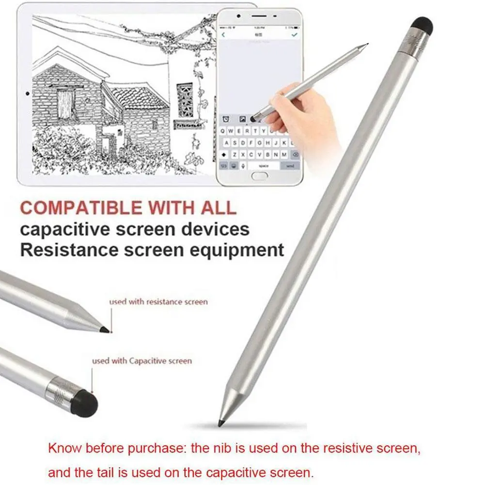 Simple Dual-use Touch Screen Pen Mobile Touch Stylus B0F3 - TikTok Shop ...