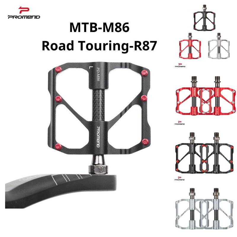 Bác sĩ Xe Đạp Pedal Bàn Đạp Hiệu Promend Gắn Xe Đạp MTB Touring Road Sport Bike Chất Liệu Nhôm CNC Nguyên Khối Trọng Lượng Siêu Nhẹ Có 6 Ốc Tăng Cường Độ Bám Ti Trục Carbon Bạc Đạn Siêu Nhẹ Siêu Trớn Cặp Trái Phải Lắp Được Tất Cả Xe Đạp