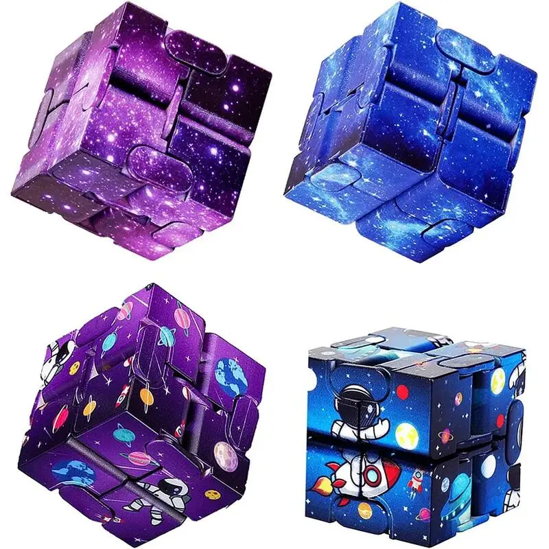 Infinity Magic Cube Starry Sky Square Puzzle Four Corner Maze Toys Children Adult Decompression Rela Hand-Held for ADD