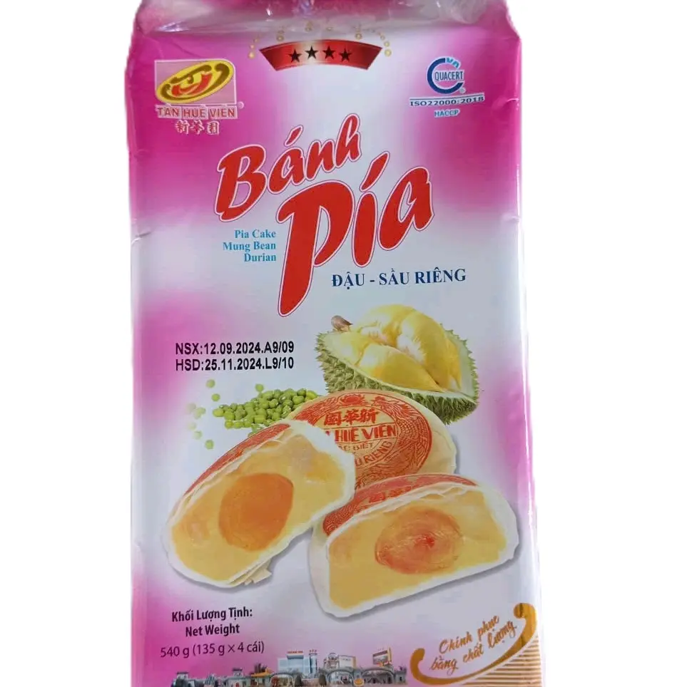 Bánh pía 4sao Tân Huê viên sóc Trăng. đậu xanh sầu riêng 1 trứng