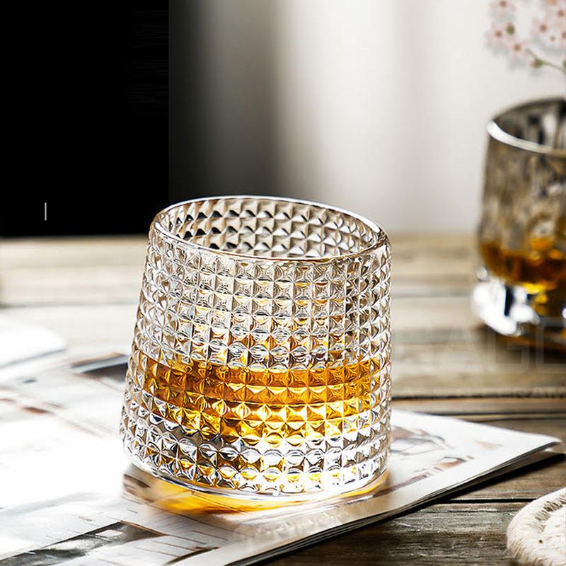 Set 06 Ly Thủy Tinh Đế xoay Deli Vintage whiky Rock Glass 170ml | Tùy Chọn Họa Tiết 5
