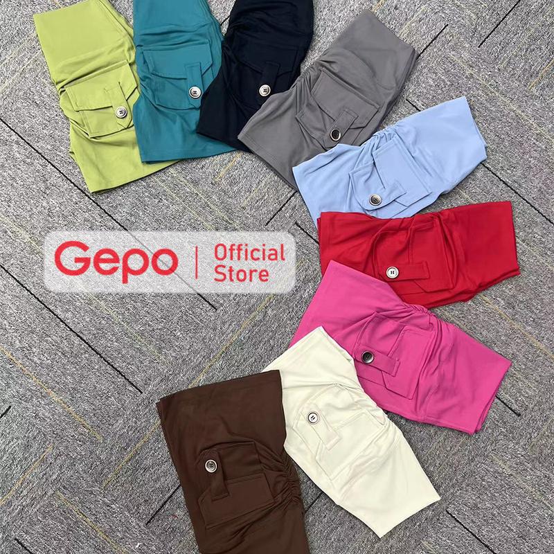 Quần Short Quần Đùi Túi Hộp Lưng V Chun Mông Tập Gym Tập Yoga Run Aerobic Sport Tập Thể Dục  GEPO GP124 2
