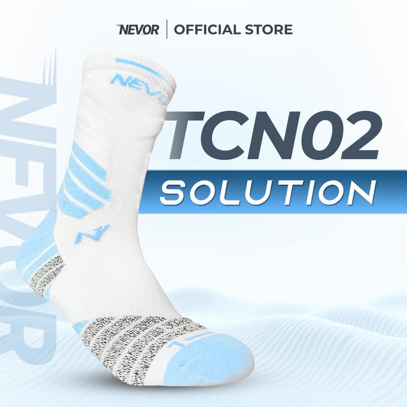(Dày) Nevor Solution Tất Vớ Thể Thao Cao Cấp TCN02 Dệt Nano NSlip Thoáng Khí Ngăn Ngừa Chấn Thương, Hỗ Trợ Cải Thiện Hiệu Suất Vận Động khi Đá Bóng, Pickleball, Bóng rổ Sport
