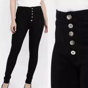 celana wanita kancing 5 celana cewek bahan melar pensil cewek skinny celana distro pola polos Jeans Panjang Soft Regular S Ritsleting Loose-fitting