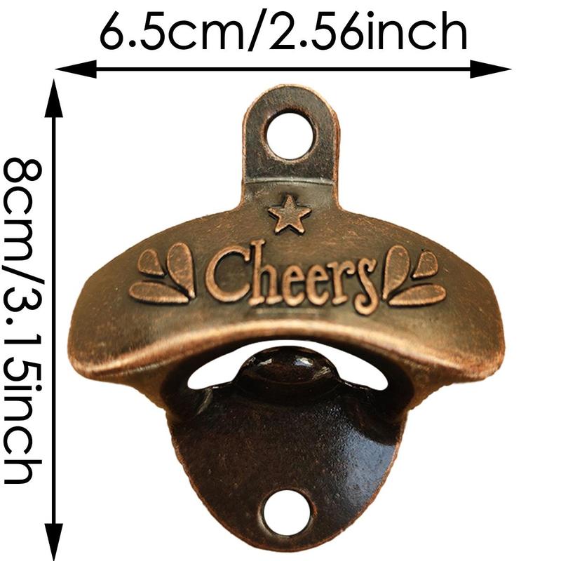 Metal Bottle Opener, 1 Count Wall Mounted Bottle Opener, Creative Opener, Kitchen Gadgets, Home Kitchen Accessories 1