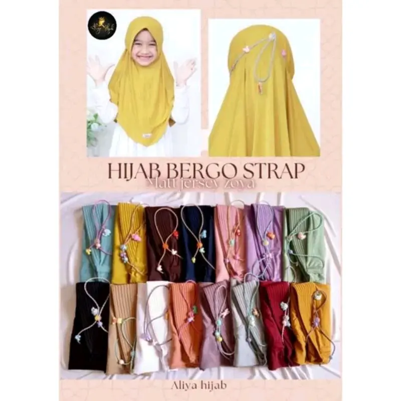 jilbab Anak strap ori by aliya/ jilban anak adem/ arumhijab 0
