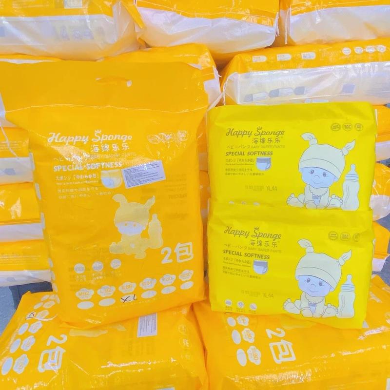 Bỉm Nội địa trung Happy sponge đủ dán và quần chỉ hơn 2k 1 miếng Voi Cho Bé Khăn Ướt