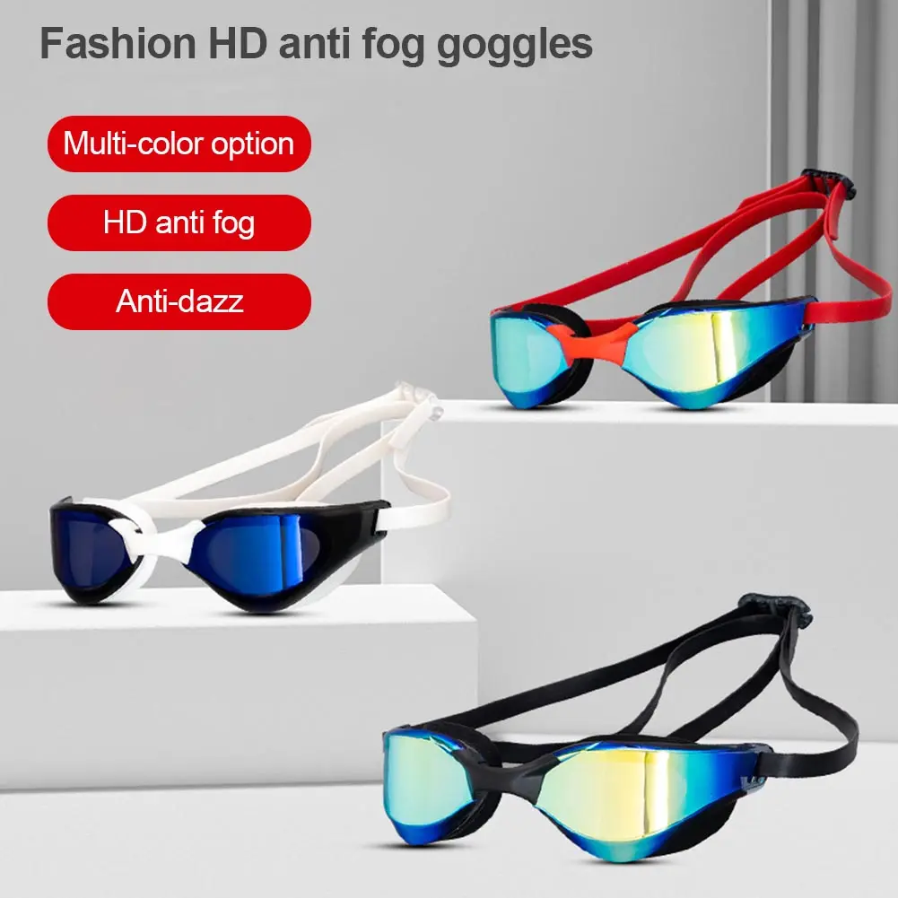 Professional Waterproof Plating Clear Double Anti-fog Swim Glasses Anti-UV Men Women Eyewear Swimming Goggles #449506