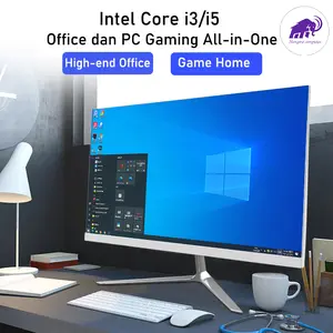 MA Komputer Full PC All-in-One Baru Terbaru HD Super Tipis Intel Core i3/i5/i7 Untuk Rumah, Belajar, Kantor, Gaming dan Hiburan - 19/22/24/27 Inch Curve Gratis Keyboard dan Mouse! . Kemasan karton dan busa Rak Kayu Inklusif.Garansi 1 Tahun.