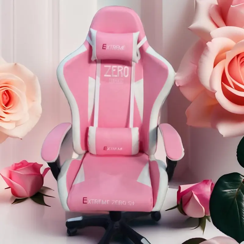 ghế zero s+ màu hồng bản không gác chân 5