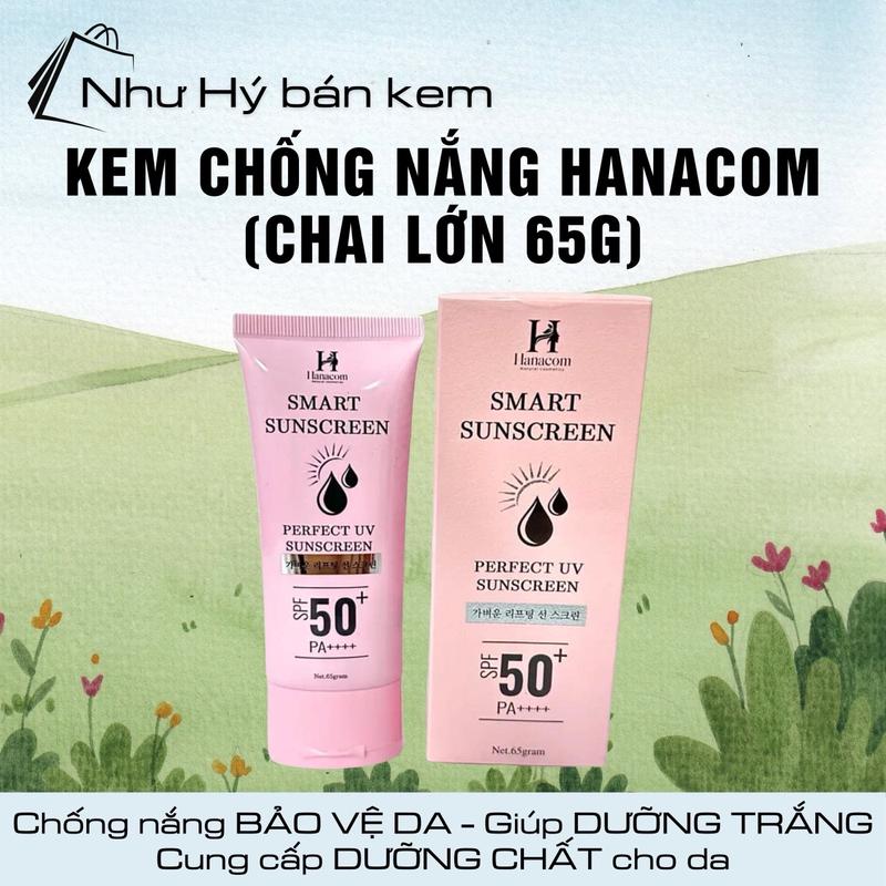 (New 2025) Kem Chống Nắng Hanacom Skincare Tuýp Lớn 65gram Smart Suncreen Dành cho da mặt