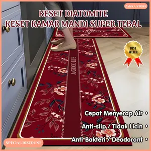 Zakka Store COD Keset 2in1 Diatomite Super Tebal / Keset Kamar Mandi Menyerap Air Anti-Slip