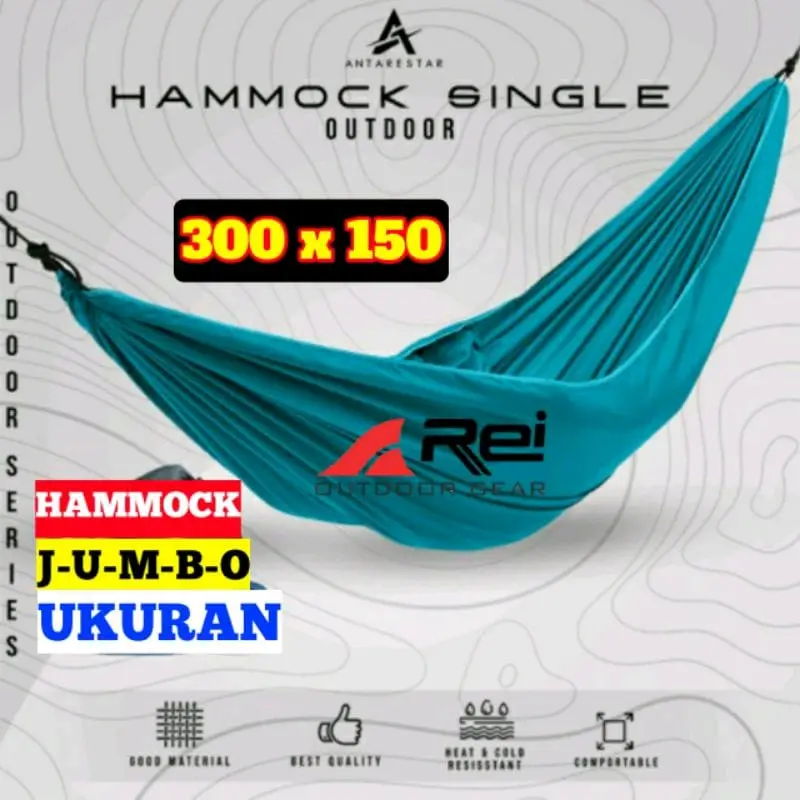 Makassar Hammock 300x150. R2_Rei Outdoor. Ayunan pohon. ayunan gantung. ayunan campping. ayunan/hammock
