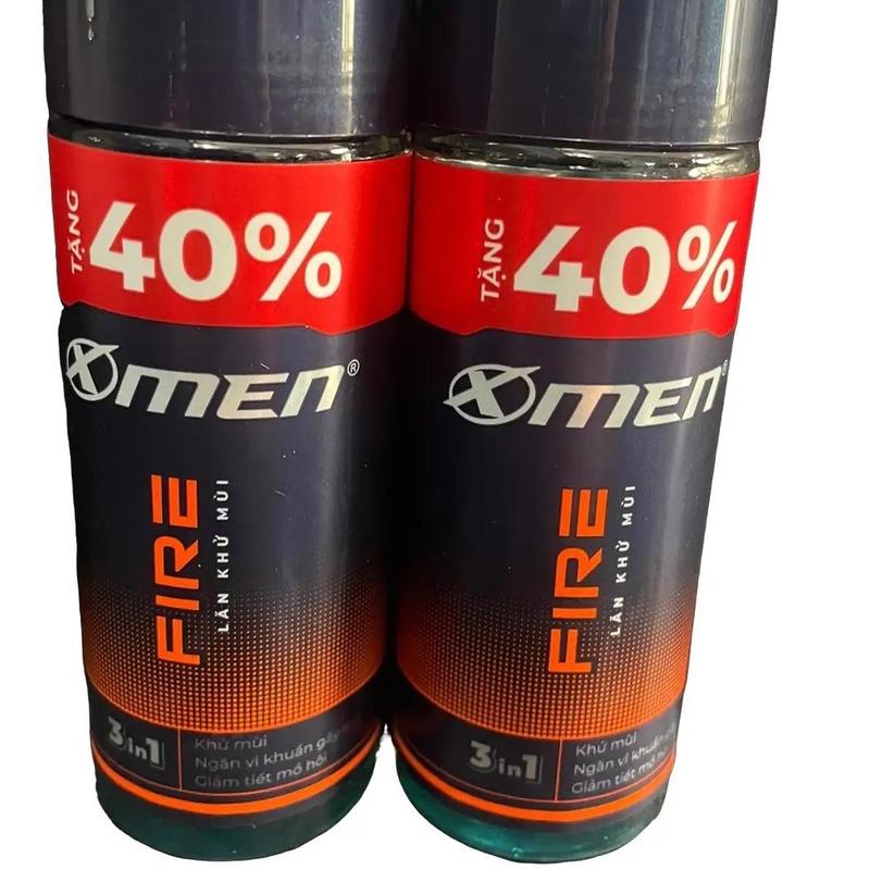 Combo 2 Chai Lăn khử mùi Xmen Fire 70ml hương nước hoa lưu hương 48h lăn Trà Dưỡng Body cho nam giới