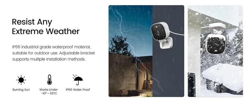Product Introduction of VIMTAG Outdoor Mini Camera WiFi 4MP Waterproof Color Night Vision 2-Way Audio AI Detect Security Cam IP Surveillance with Alexa 19
