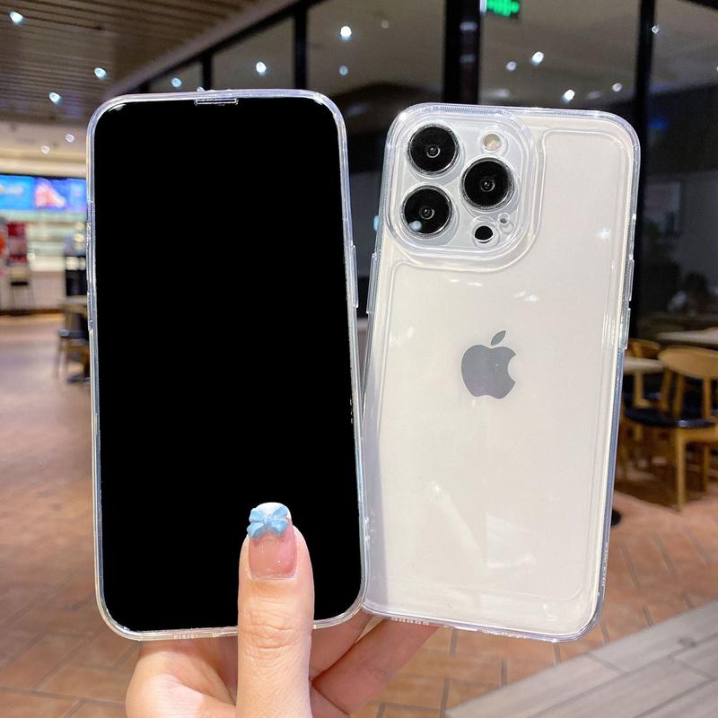 Product Introduction of Suitable for Apple 14promax transparent mobile phone case iphone16tpu anti-fall 15 space all-inclusive 13 protective cover 6