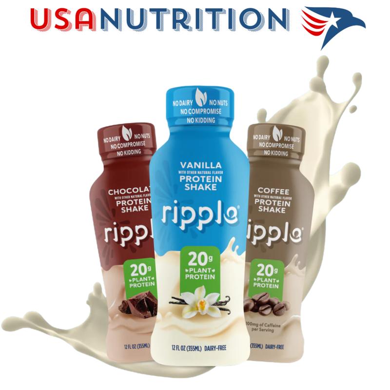 Đạm thực vật Vegan Protein Shake 20g protein 355ml : Ripple