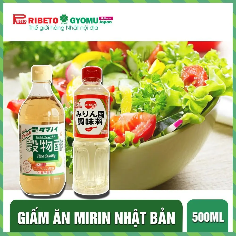 Các loại giấm ăn, Rượu nấu ăn mirin, Giấm hoa quả, giấm táo Nhật Bản 500ml - hàng nội địa Nhật Bản.