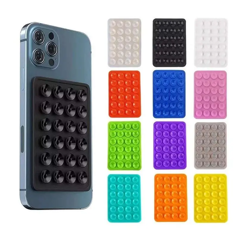 Strong Holder Adhesive Silicone Suction Case Mount Anti-Slip Hands-Free Sticky Cell Phone Grip Stands