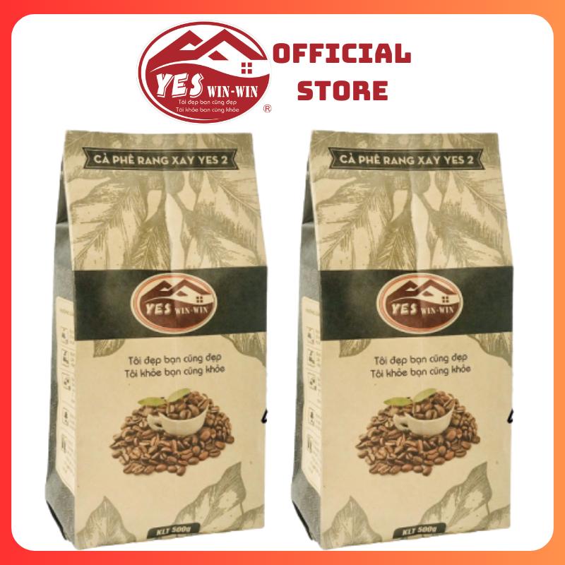  2 gói 500g  1kg Cafe Yes 2 rang xay nguyên chất hạt Robusta  Coffee Cà Phê Coffee Cà Phê đắng cà phê xay cap he cap he chinh hang bạc xỉu nguyen lieutrasua ca  phê cafe  trúc caphe đen 