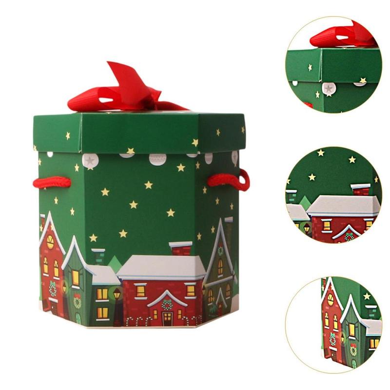 Product Introduction of Xmas Candy Box Handheld Biscuit Box for Holiday New Year Christmas Gift 2