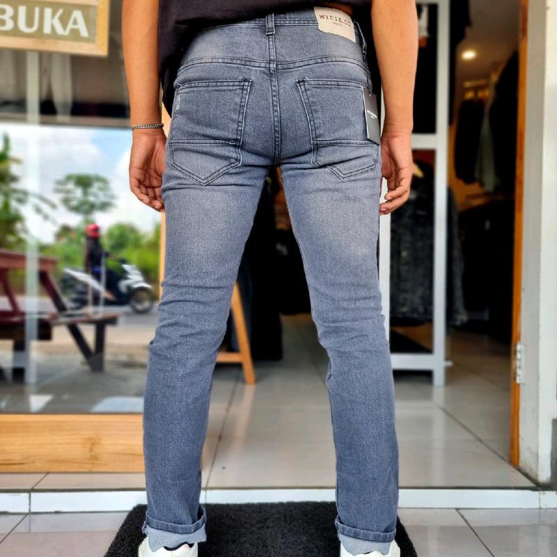 celana jeans panajang sobek grey,/celana jeans Panjang slimfit 3