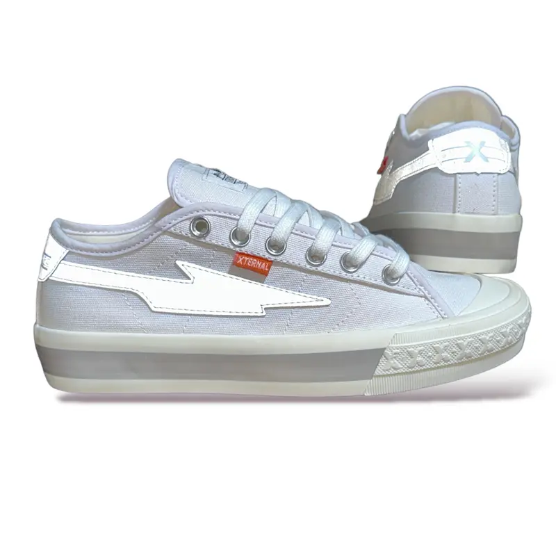 Sepatu Xternal - Sneakers Casual Pria Wanita Mitterns Storm Low White Reflective Original 100% Sneaker Terbaru Kekian 7