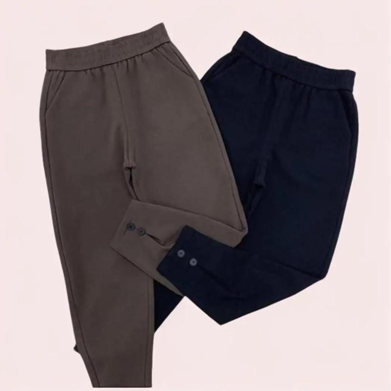 Quần Baggy ly gấu vải Umi hàn cao cấp co giãn 4 chiều Pants Nữ Women Đen