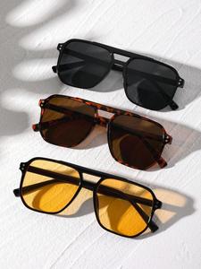 Gafas de sol con lente tintada simple vintage (3 pares), gafas de sol deportivas al aire libre, gafas de sol de moda para hombres y mujeres, accesorios de viaje