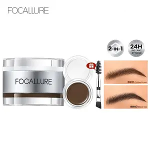 FOCALLURE Pro-shape Duo Eyebrow Cream & Gel – 2-in-1 Waterproof, High Pigment, Lasting & Natural Styling