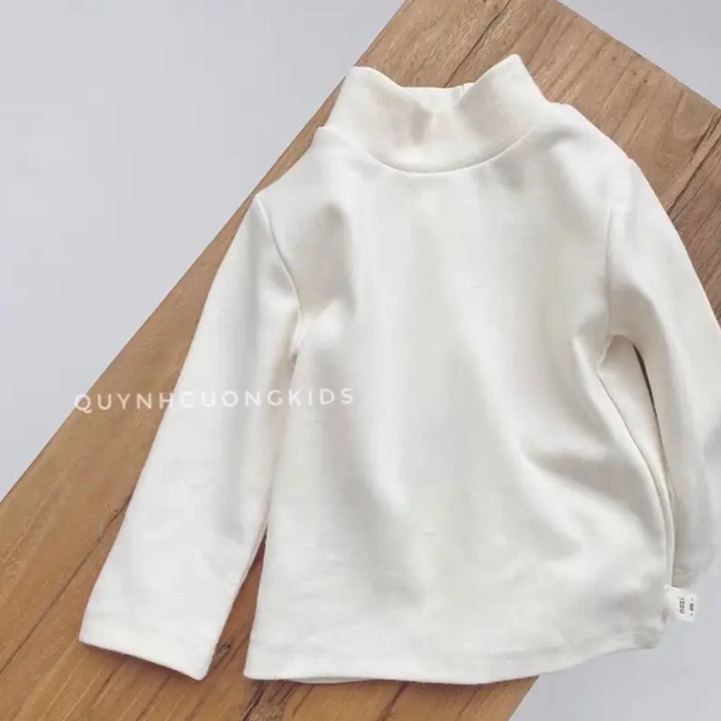 Áo giữ nhiệt Trơn cho bé trai và bé gái, Áo giữ nhiệt chất ríp lông hai mặt co dãn 4 chiều size 8kg-35kg 7