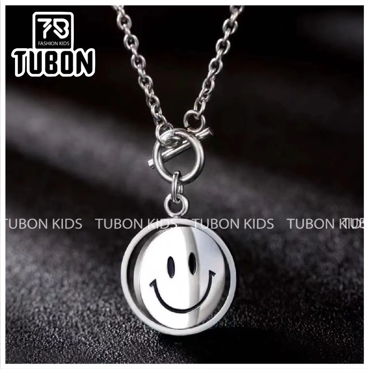 Dây Chuyền Cho Bé, Mặt Cười Hiphop, Sành Điệu, Cá Tính, Dây Chuyền Đôi, Dây Chuyền TiTan - D9