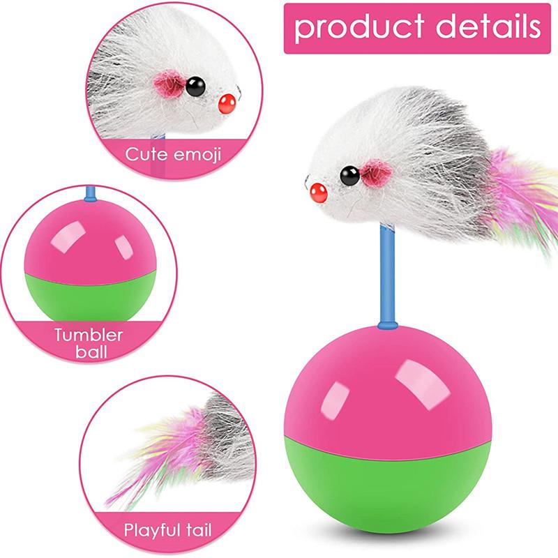 Product Introduction of New cat toys set Mouse not tumbler fun teasing cats and dogs self high toys pet supplies set of toys teasing cat toys 6