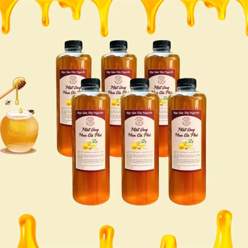 [Quà tặng] Combo 5 lít mật ong hoa cà phê tặng 1 lít Liên Tây Nguyên