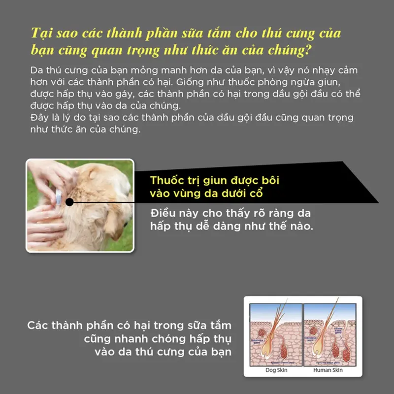 10ml - Sữa tắm cho chó cao cấp HYPONIC Hypoallergenic, dưỡng da và làm mượt lông cho mọi loại chó 3