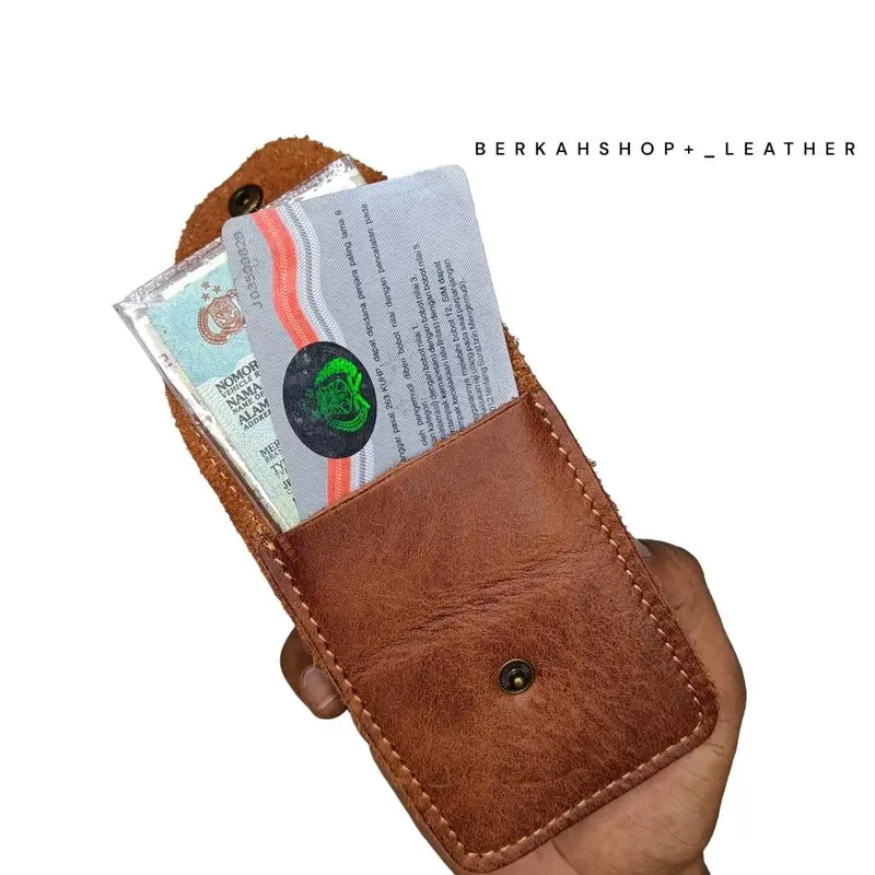 Dompet kunci kantong gantungan STNK Bahan Kulit Sapi Asli Aksesoris Car Simple 1