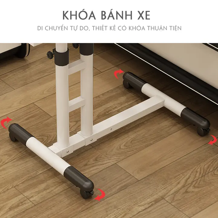 Bàn Học, Bàn Làm Việc Đa Năng Di Động, Gấp Gọn Thông Minh Nâng Hạ Chiều Cao, Kèm Giỏ Bút 5