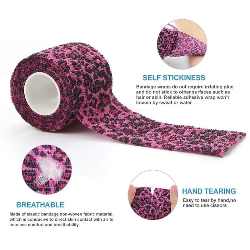 Tape Tattoo Handle Bandage Anti-slip Athletic Nonwoven Waterproof Disposable Self-adhesive Elastic Bandage Grip Cover Wrap 1