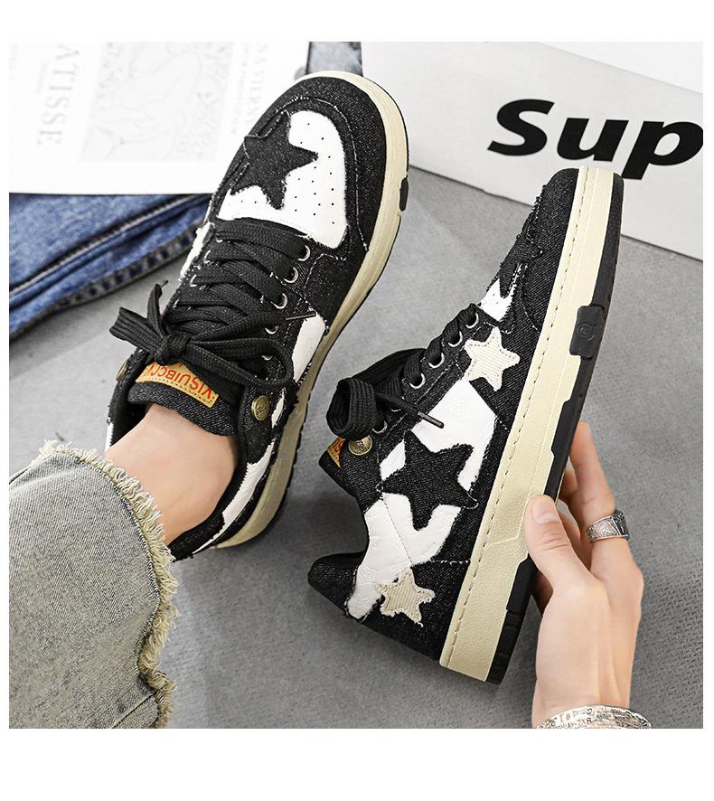 Product Introduction of Giày Nam, Bộ Sưu Tập Mùa Lò Xo Mới, Giày Denim Maillard, Họa Tiết Ngôi Sao, Giày Thể Thao, Dễ Phối Đồ Thường Ngày Thời Trang Độc Đáo Giày Thể Thao, Thời Trang Và Thanh Lịch, Dễ Phối Đồ 25
