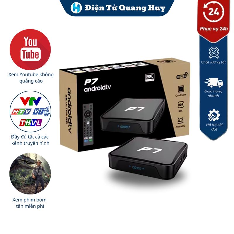 Ram 4GB 32GB TV Box Android P7 – CPU H618 - Wifi 6 - Bluetooth 5.0 - Điều khiển Giọng Nói - Chạy Android 12 - Chất Lượng Hình ảnh Sắc Nét đầu