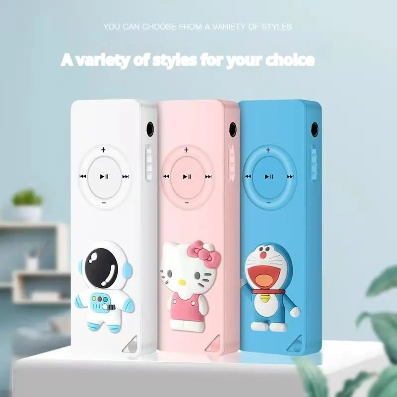 Cartoon External MP3 64G Card-Inserting Player Student Walkman Mp4 Audio Earphones