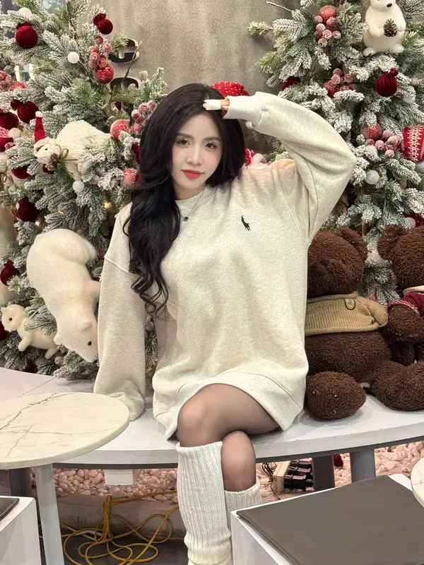 Áo nỉ Sweater, Họa tiết thêu hình ngựa, Chất vải nỉ lót lông dày dặn không xù lông, Form rộng, Thời Trang Nam Nữ 1