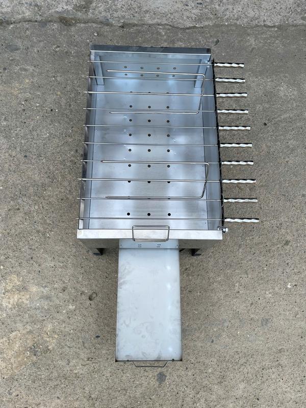 Bếp Nướng Than Hoa INOX 304 - Siêu Bền, Có Motor , tai xách 8