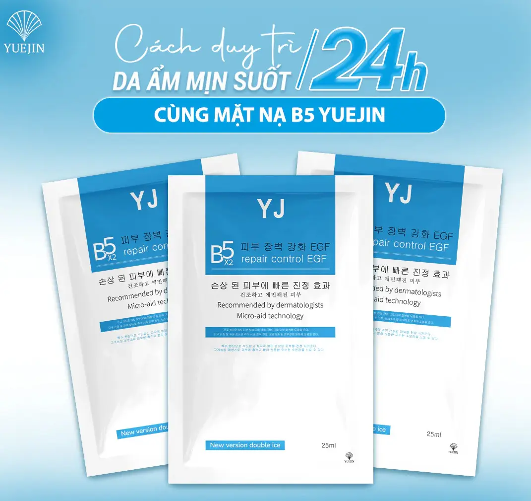 [Nhập Khẩu] Mặt Nạ Yuejin B5 Phục Hồi Cấp Ẩm 25ml Skincare Mask Dưỡng Ẩm Da Làm Đẹp Da Dưỡng Da Mặt Cho Mặt Đắp Mặt Nữ